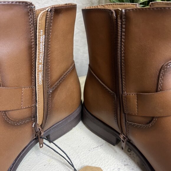 Womens Frye & Company Cormac Tawney Brown Moto Booties - Picture 6 of 12